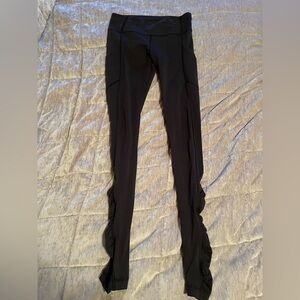 Lululemon Black Leggings with Pockets and Zipper